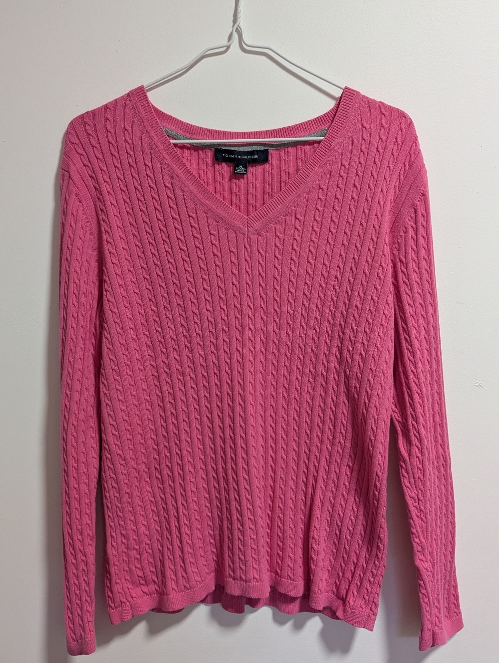 Tommy Hilfiger Pink Cable Knit Sweater